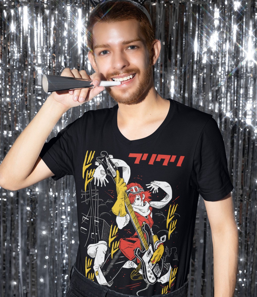 FLCL Haruko Fooly Cooly T-Shirt Anime Haruko T-Shirt FLCL Haruko Fooly Cooly T-Shirt Anime Haruko T-Shirt