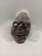 The Paper Magic Group Halloween 2003 Mask Creepy Zombie Full Head White Hair