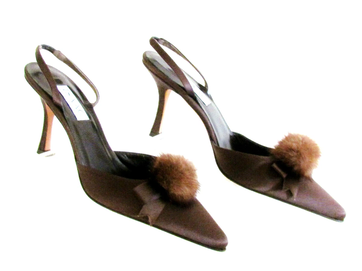 Designer pom pom heels sale