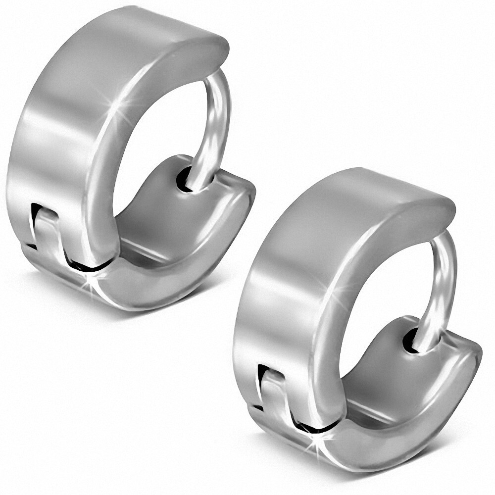 Custom Engravable Huggie Stainless Steel Earrings - Pair