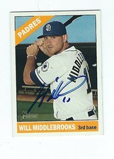 Autographed Will Middlebrooks San Diego Padres 2015 Topps Heritage Card #622