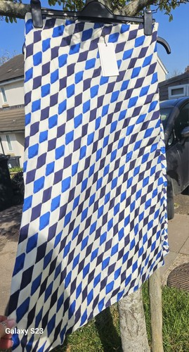 Whistles Skirt New With Tags Size 12 Blue And White Pattern Summer - Picture 8 of 8