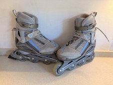 Rollerblade Inline Skates In Grey / Blue Size 6 Uk Comfort Abec 5 Geo Blade 111w