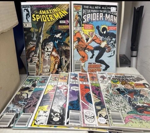 Amazing, Web, Spectacular Spider-Man Lot W/2 Mark Jeweler Keys - 10 Comics Total