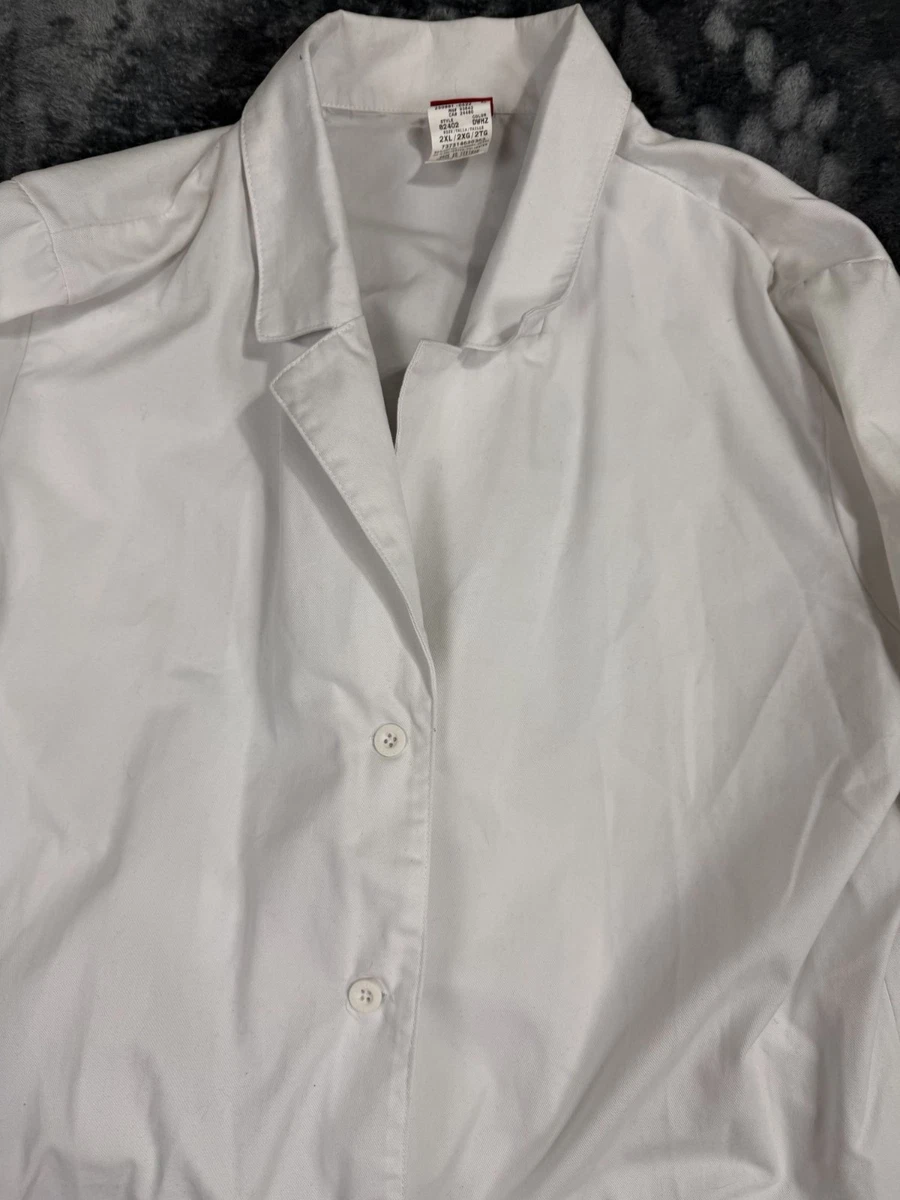Dickies Medical White Lab Coat 2XL 60% Cotton 40% Polyester With Pockets