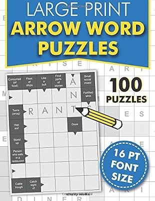 Large Print Arrow Word Puzzles: 100 crossword style puzzles in 16pt font size, M