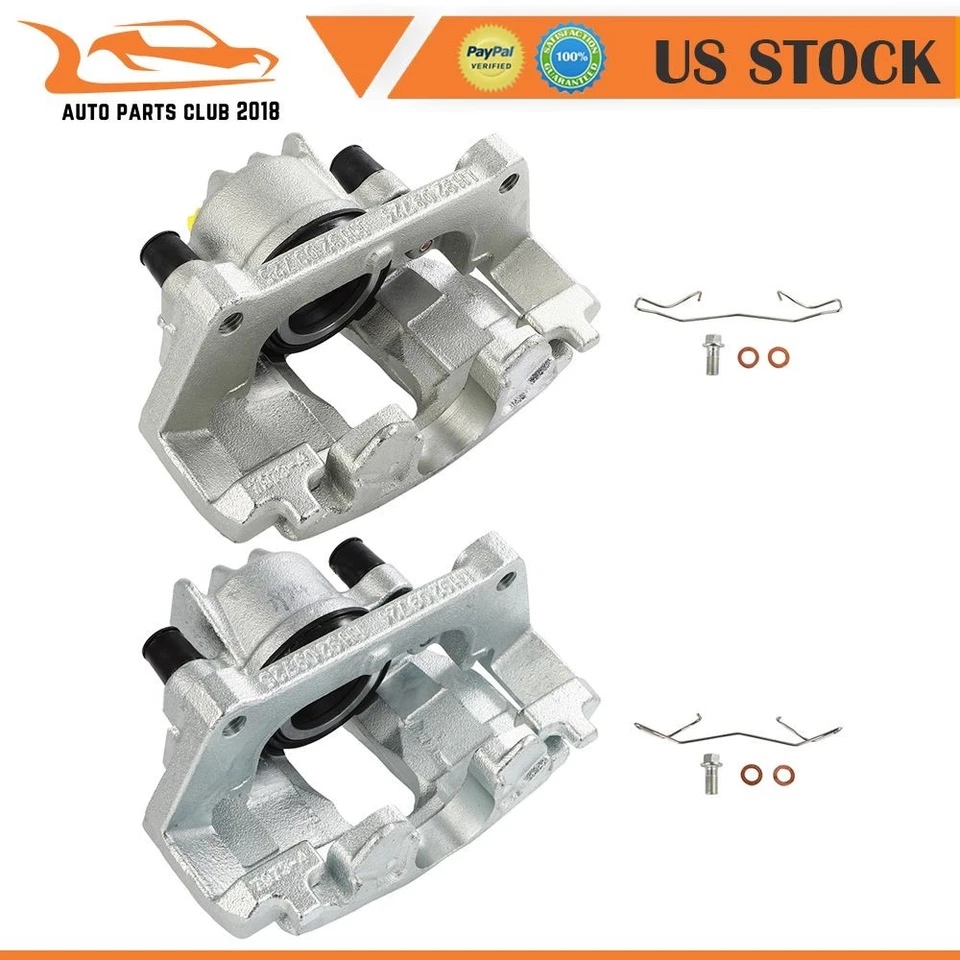 Front Pair Brake Calipers For 1999-2006 Volvo S80 2001-2007 Volvo V70 w/ Bracket - Изображение 2 из 4