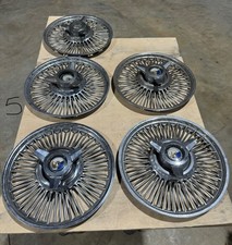 Lot Of 5 1963-1967 Ford Mustang Falcon Galaxie Wire Spoke Spinner Hubcaps