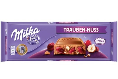 Milka Milk Chocolate with Raisins and Hazelnuts, 270g