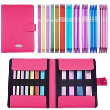 Mdoker 55pcs Double Point Knitting Needles Set Aluminum Knitting Needle 11 Size
