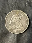 1856 o seated liberty half dollar Vf Detail