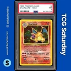1999 POKEMON BASE SET UNLIMITED #4/102 CHARIZARD HOLO RARE PSA 7