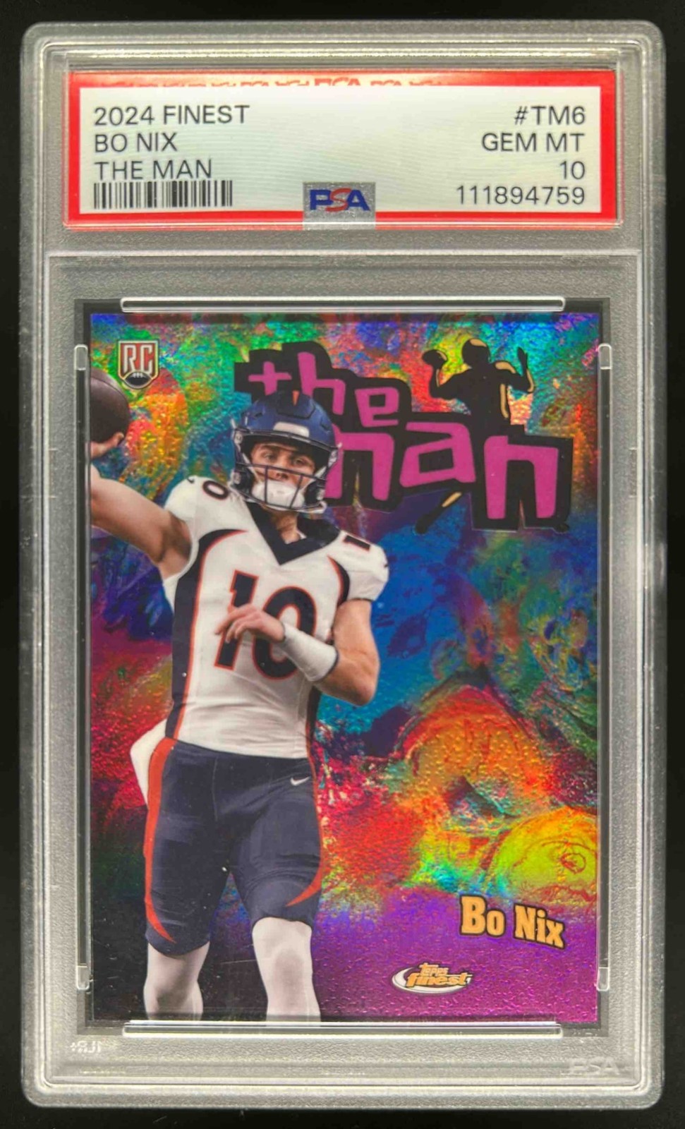 Bo Nix Topps Finest the Man #TM6 Base