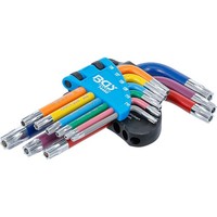 Bgs 74460 WinkelschlüSsel-Satz Multicolour Kurz T-Profil F. Torx T10-T50
