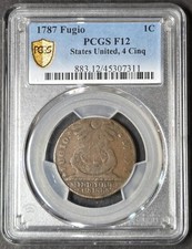 Fugio Cent 1787, PCGS Fine 12