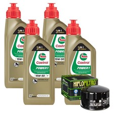 KIT TAGLIANDO 4L CASTROL POWER 1 15W50 CON FILTRO OLIO BMW R1200 GS 2004 2005