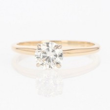 .78ct Round Diamond Solitaire Prong-Set Engagement Ring 14k Yellow Gold Size 6.5