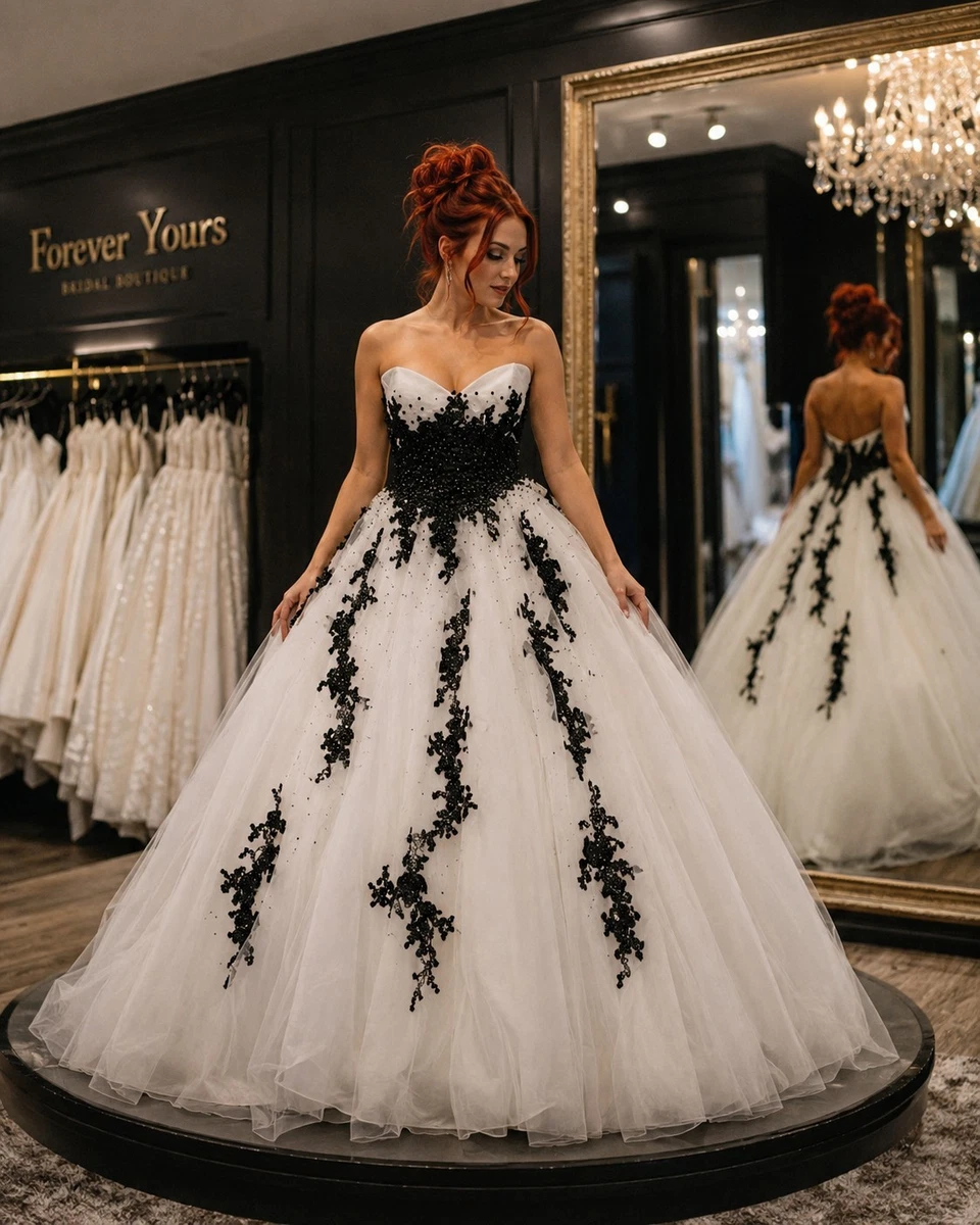 Black Lace Strapless Wedding Dresses for sale | eBay Black Lace Strapless Wedding Dresses for sale | eBay