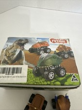 Dinosaur Toy Cars Lot 8pc Pull Back Dino Racing Vehicles Kids Boys Girls w/ Box