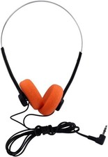 JJLFresheners Orange Retro On-Ear Headphones Wired Lightweight