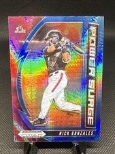 2020 Prizm Draft Picks Power Surge Blue and Carolina Blue Hyper Nick Gonzales