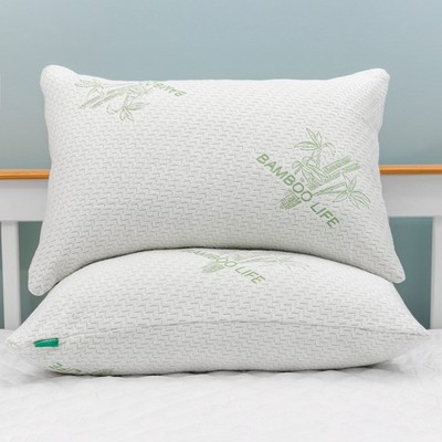 Elif King Size Pillows for Sleeping, Set of 2   Cooling Shredded Memory Foam ...