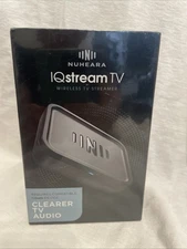 BRAND NEW IQstream TV Audio Streamer Hear TV Better by Nuheara Qualcomm aptX