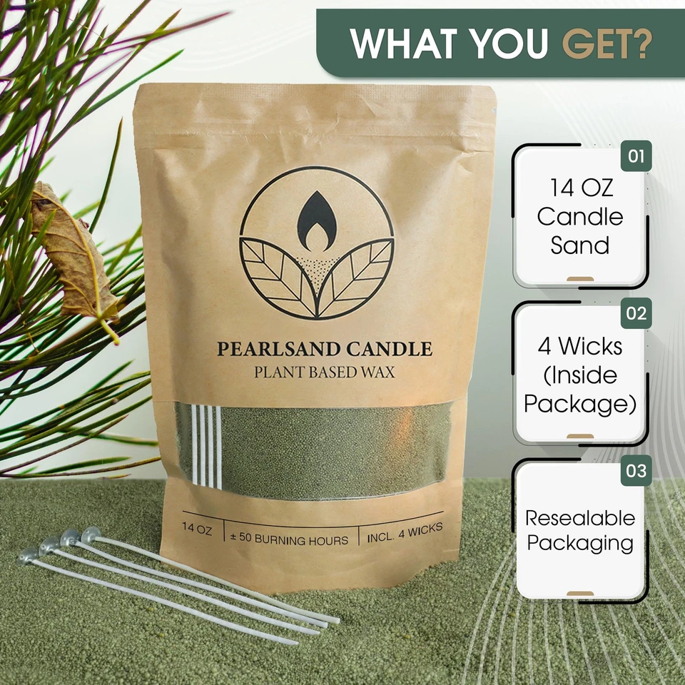 comforder Scented Candle Sand with Wicks, Pearled Candle, Wax Granules, 400g - Image 3 of 4