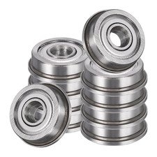10Pcs F604ZZ Flanged Ball Bearings, 4 x 12 x 4mm Double Shielded Chrome Steel De