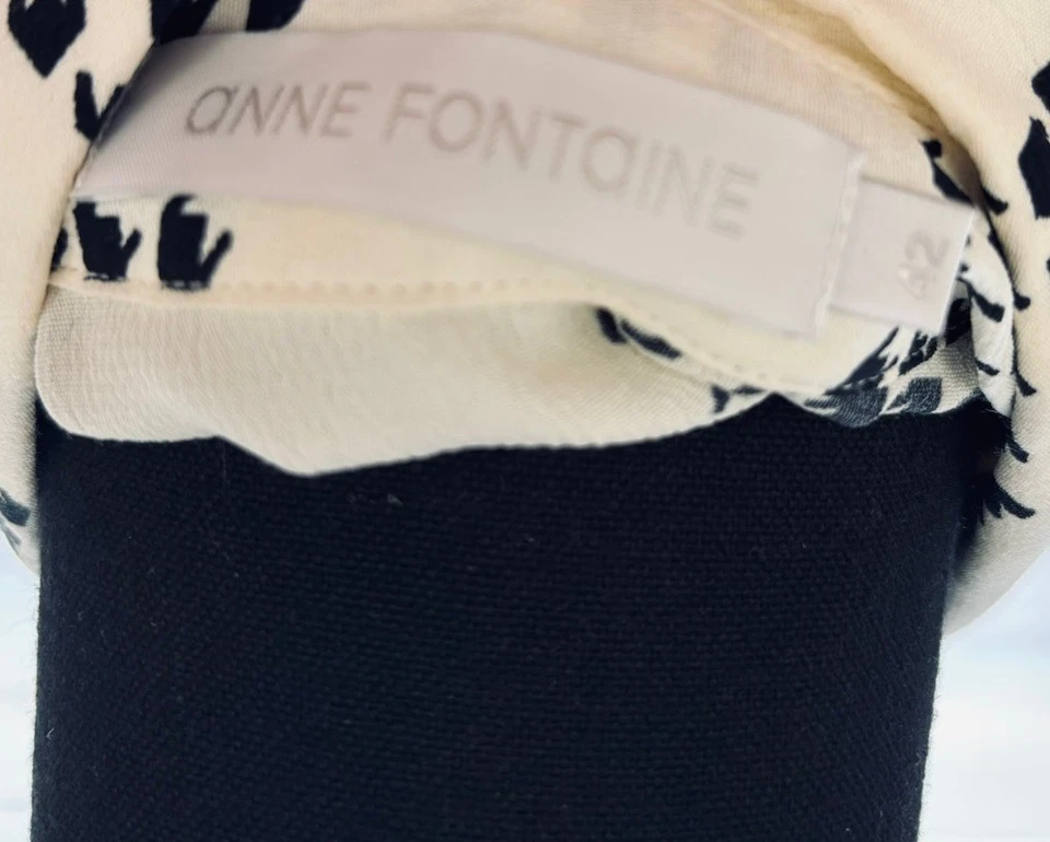 Anne Fontaine корсет блузка черный и белый оборки размер 42 большой - Изображение 4 из 4