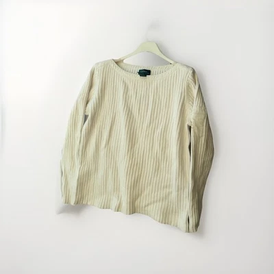 Pull décontracté Lauren Ralph Lauren pour femme en coton blanc M - Photo 1/4
