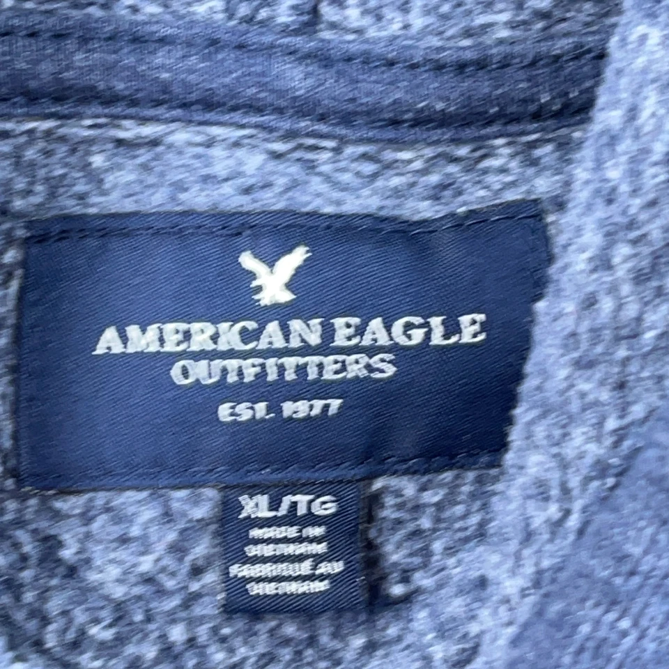 Sudadera con capucha vintage Y2K American Eagle para mujer XL azul rosa suéter sudadera años 2000 Foto 3 de 4