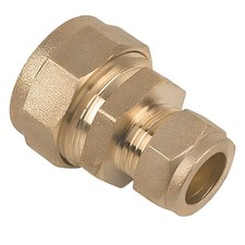 15mm x 10mm Brass Compression Reducing Coupling - PK of 10 -FREE 1 Day Delivery