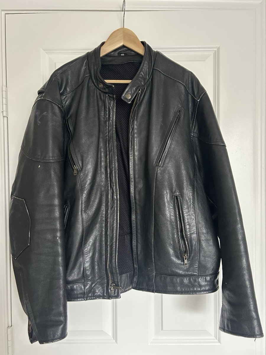 Authentic 1980s Genuine Steer Hide Leather Jacket Cafe Racer