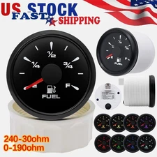 2" 52mm Adjustable Gas Fuel Level Gauge 240-33ohm 0-190ohm For Boat Car Truck US