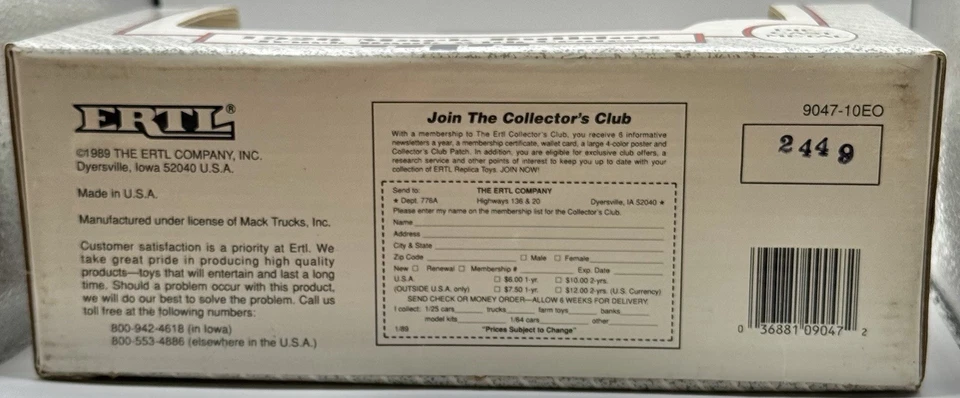 ERTL 1:38 Anheuser-Busch 1926 Mack Bulldog Truck Die Cast Metal Coin Bank - Image 3 of 4
