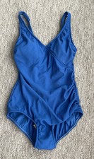 Seawaves Womens One Piece Swimsuit Vintage Blue Size 10 Made In USA Blue