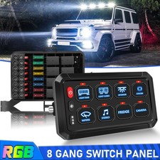 8 Gang 12v24v Switch Panel Onoff Led Circuit Control For Utv Atv Sxs Boat Car