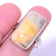 Crazy Lace Agate - Australia 925 Sterling Silver Jewelry Ring s.8 T967