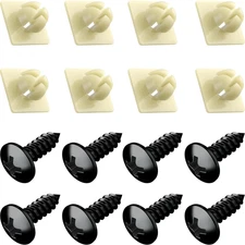Black Oxide Stainless Steel License Plate Screws with Nylon Inserts for Securing
