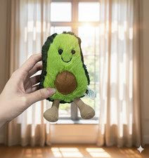 Jellycat Amuseable Avocado Plush Keychain NWT Cute Soft Bag Charm