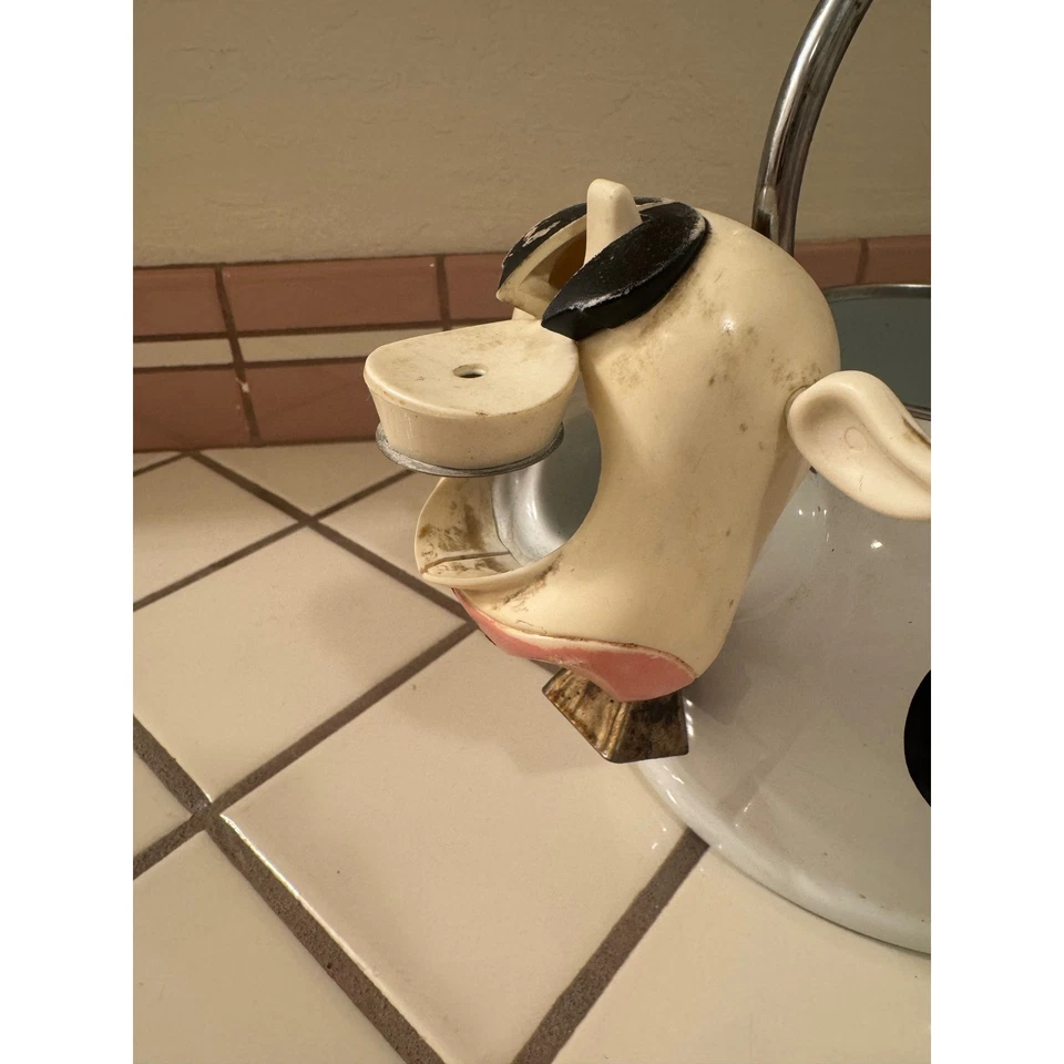 Tetera de vaca Kamenstein novedad blanca con manchas negras decoración de cocina Foto 3 de 4