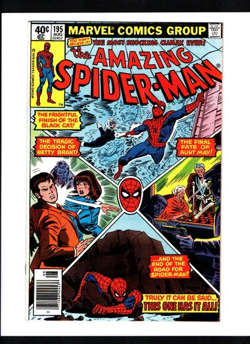 AMAZING SPIDER-MAN #195 (1979) 2ND APPEARANCE OF BLACK CAT VF-/VF