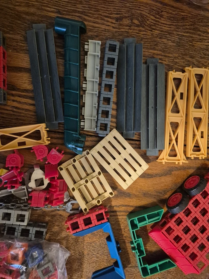 ENORME Lote 2 libras de Bloques de Ruedas ROKENBOK Todo Tipo de Cosas + Instrucciones Foto 3 de 4