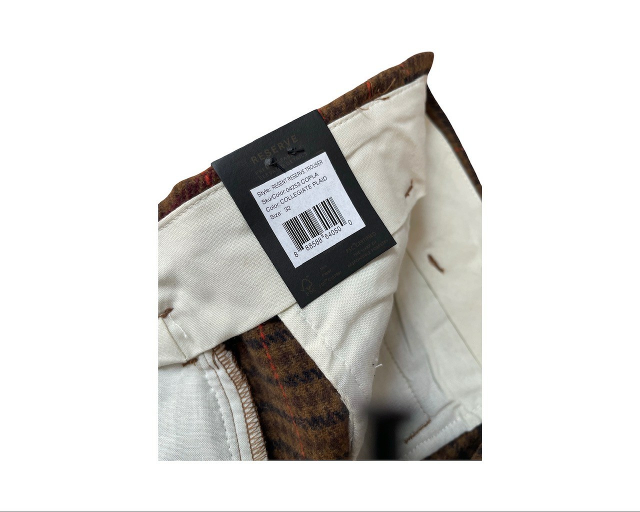 NEW W/ TAGS BRIXTON REGENT RESERVE TROUSER PANTS W32 L31 COLLEGIATE PLAID COPLA image 7