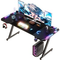 120-160Cm RGB LED Gaming Schreibtisch Gaming Tisch Ergonomischer Computertisch