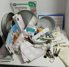 Wilton Cake Icing Decorating Tools Tips NOS & Used Mix Lot 65 Items