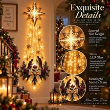 Angel Blessing Wall Light Starglow Cascading Christmas Glowing Stars Angel Light — image 6