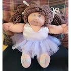Vtg 1982 Cabbage Patch Kids Doll Brown Hair Brown Eyes Ballerina Tutu Coleco