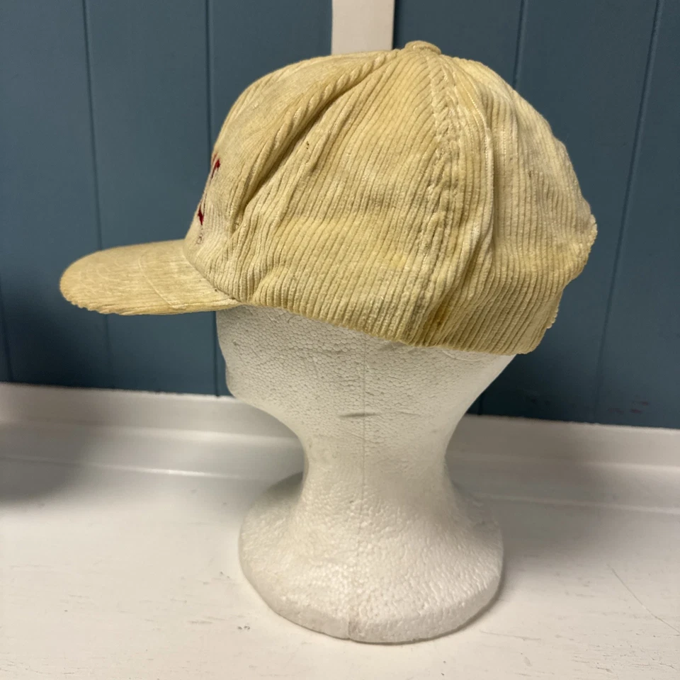 Montreal Expos Vintage Ivory Corduroy Red Embroidered Snapback Hat Cap Taiwan - Image 2 of 4